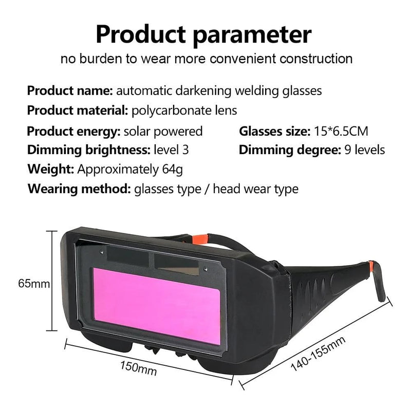 (đNEW YEAR SALE - 48% OFF)) Auto Dimming Welding Glasses(With 5 lenses) đ„ BUY 2 GETÂ EXTRA 10% OFF
