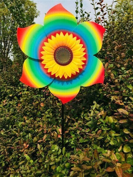🎉Buy 2 Get 1 Free - Add 3 in Cart🎉 Colorful Sunflower Windmill-For Decoration Outside Yard🌻