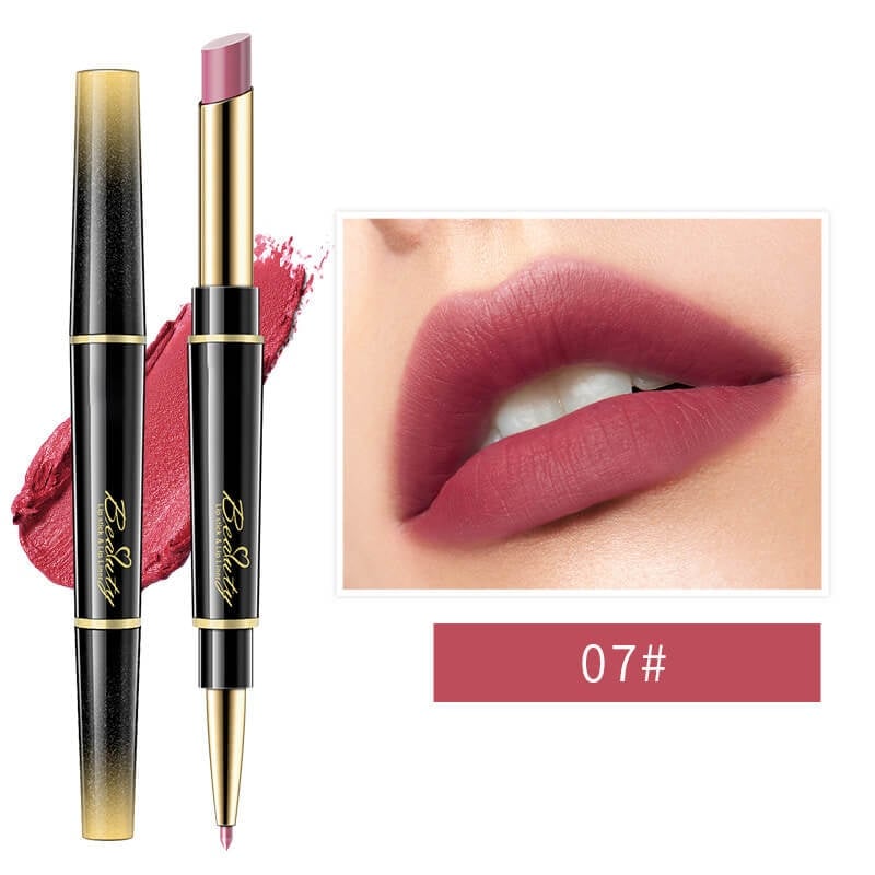 🔥 BIG SALE - HALF PRICE🔥🔥Double ended lipstick Automatic Lip Liner Matte Waterproof Non-fading Non-stick Lipstick