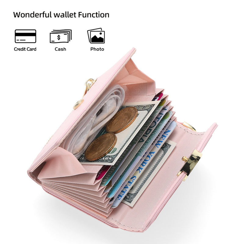 Crossbody Wallet Case of Women for Samsung Galaxy Z Flip3 5G\/ Flip4
