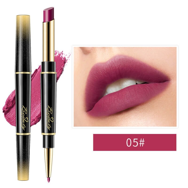 🔥 BIG SALE - HALF PRICE🔥🔥Double ended lipstick Automatic Lip Liner Matte Waterproof Non-fading Non-stick Lipstick