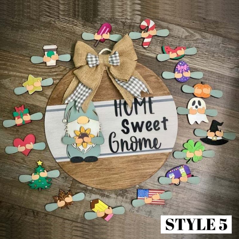 🎉 Last Day Promotion-47% OFF 🎉-Cute 3D Seasonal Interchangeable Gnome Door Hanger