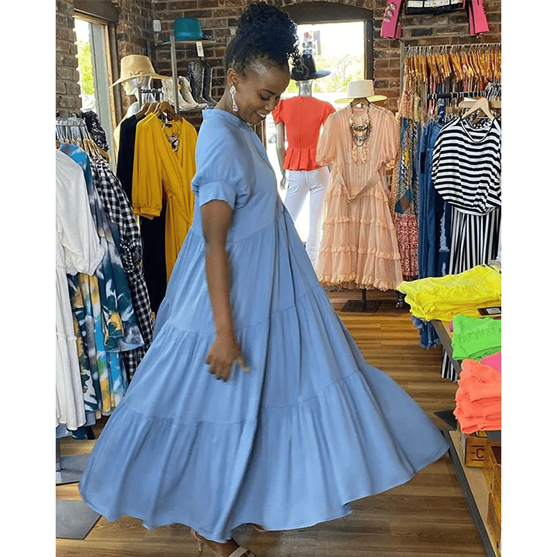 🔥48% OFF 🎁🔥Tiered Midi Dress-Buy 2 Free Shipping
