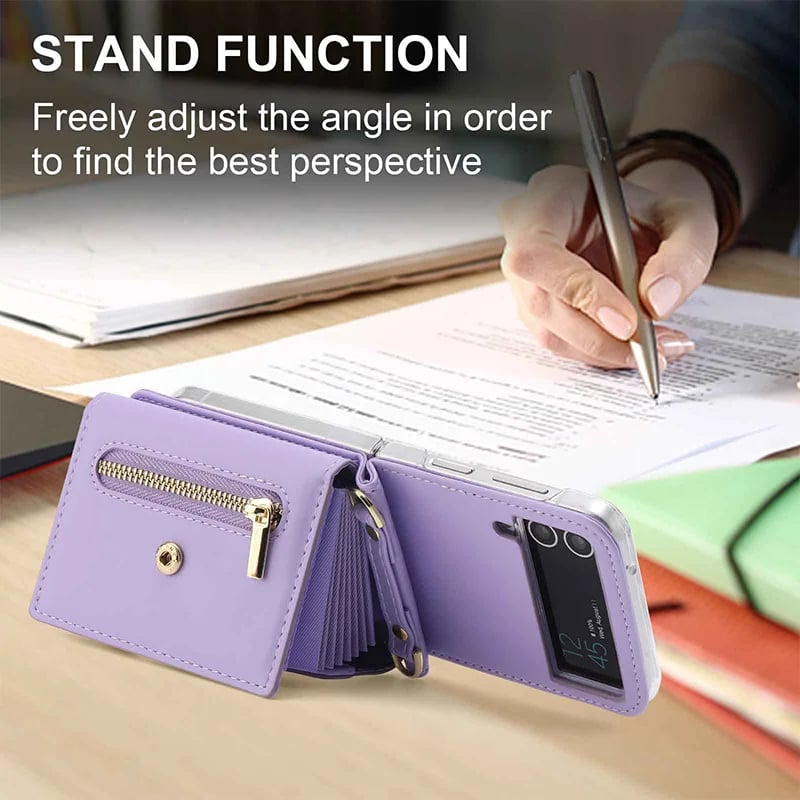 Crossbody Wallet Case of Women for Samsung Galaxy Z Flip3 5G\/ Flip4