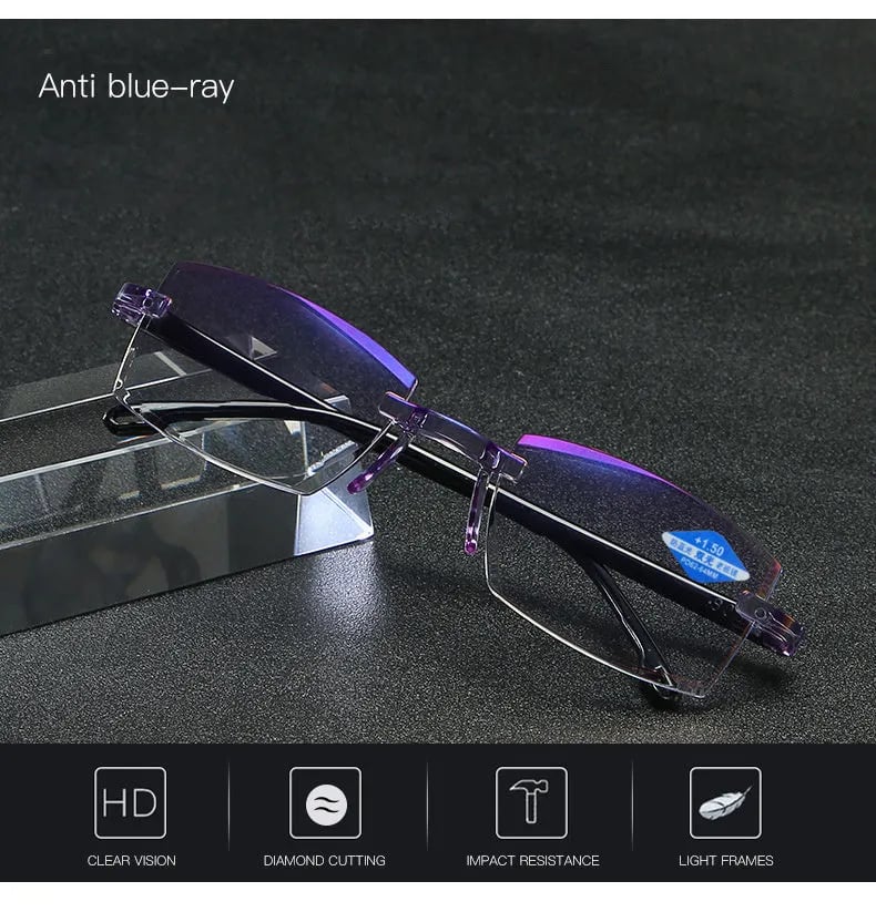💥LAST DAY SALE 49% OFF💥Sapphire High Hardness Anti-blue Progressive Far And Near Dual-Use Reading Glasses