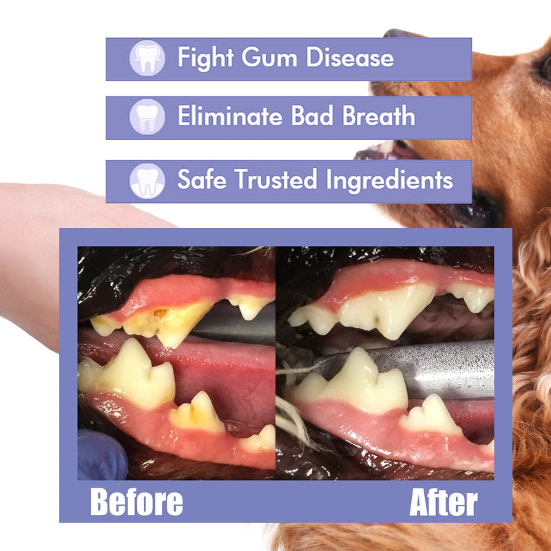 Teeth Cleaning Spray for Pet, Eliminate Bad Breath, Targets Tartar & Plaque