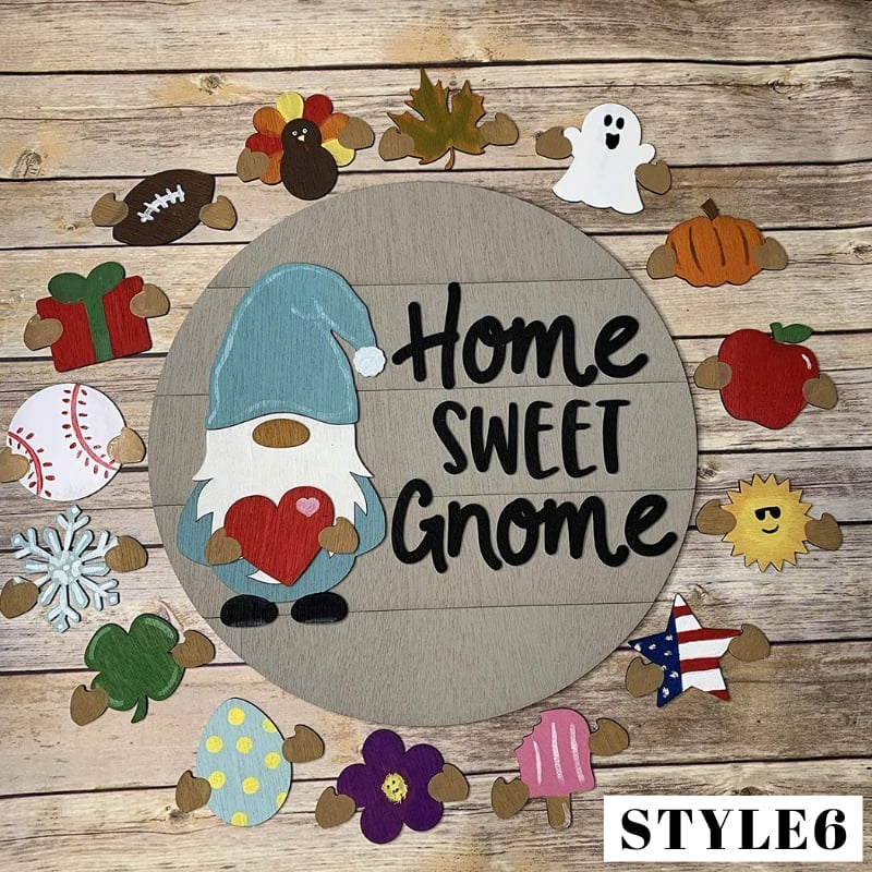 🎉 Last Day Promotion-47% OFF 🎉-Cute 3D Seasonal Interchangeable Gnome Door Hanger