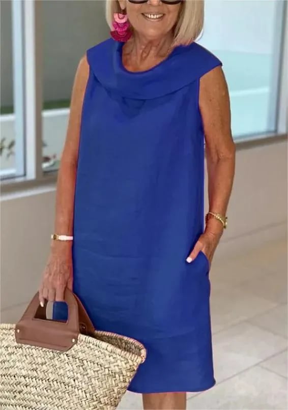 SUMMER RUFFLE COLLAR DRESS