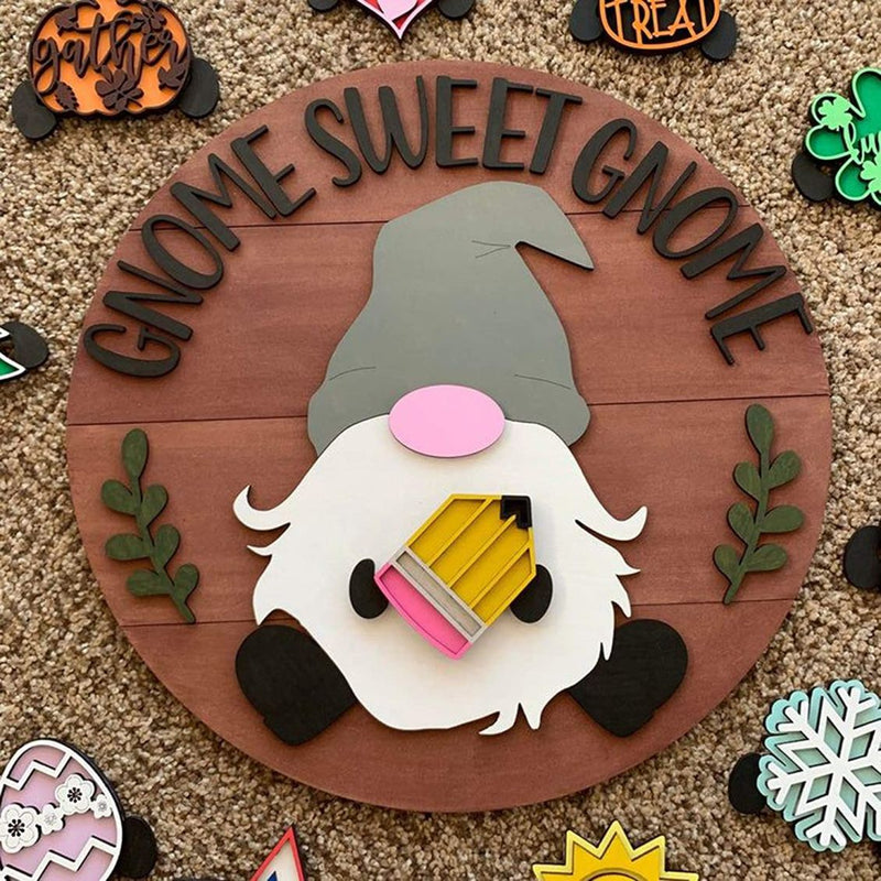 🎉 Last Day Promotion-47% OFF 🎉-Cute 3D Seasonal Interchangeable Gnome Door Hanger