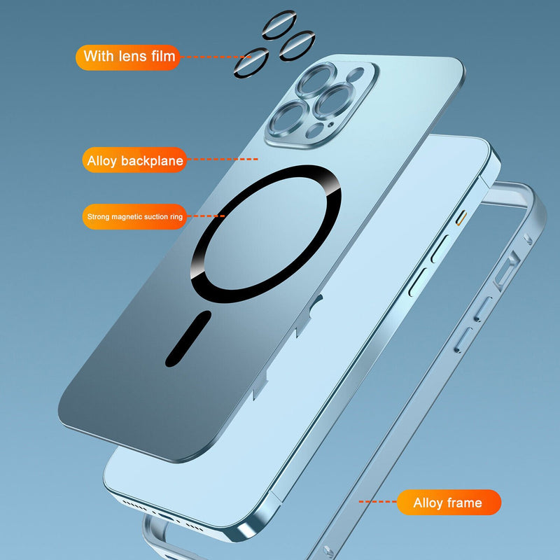 🎄Festival Promotion 40% OFF - Magnetic Charging Aluminium Metal frame case for iPhone