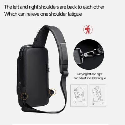 USB charging sport sling  Anti-theft shoulder bag(Buy 2 Free Shipping)