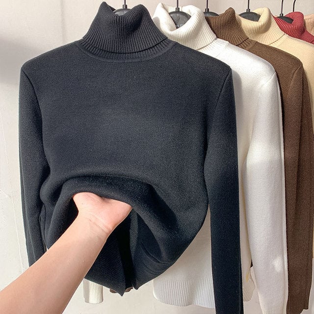 🎅New Year Sales 48% OFF🎁Winter fleece thick knitted bottoming shirt