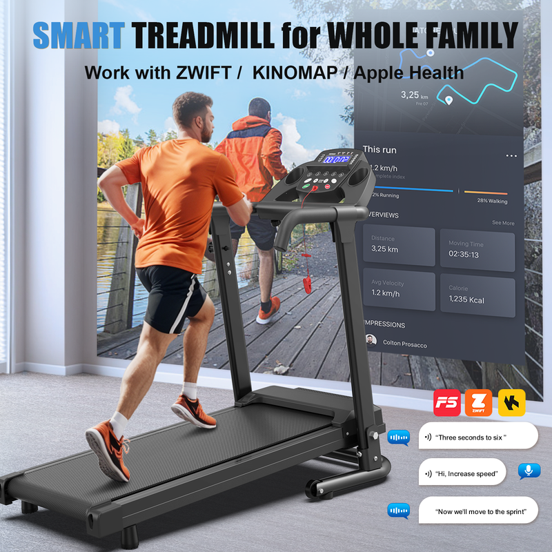 APP Control Fitness Walking Pad Foldable Home Treadmill