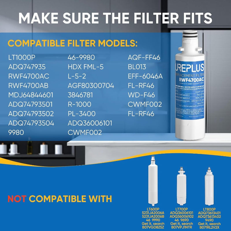 Refrigerator Water and Air Filter 3Pack