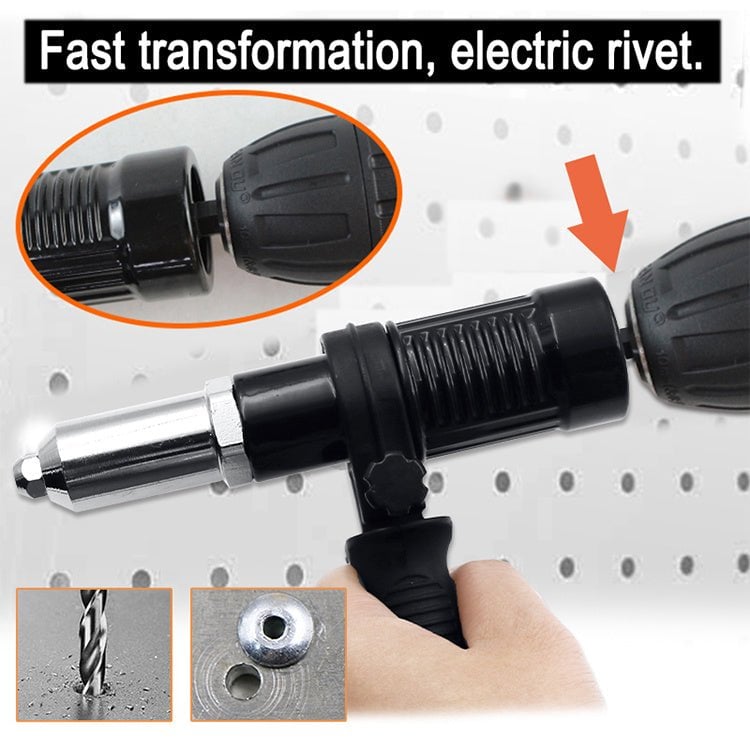 💥Hot Sale 48% OFF💥 Professional Rivet Gun Adapter Kit with 4Pcs Different Matching Nozzle Bolts-BUY 2 FREE SHIPPING