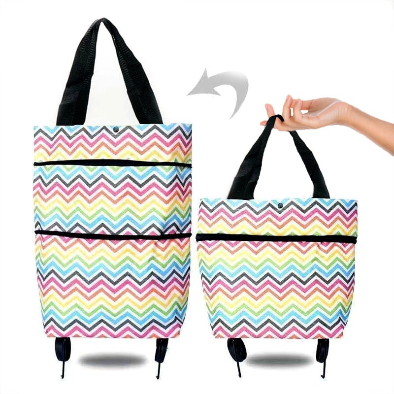 Foldable Shopping Trolley Tote Bag