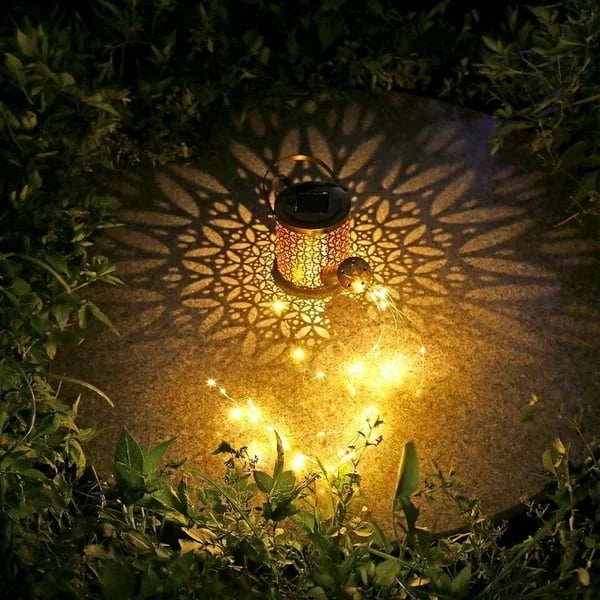 Solar Waterfall Lights Outdoor Garden
