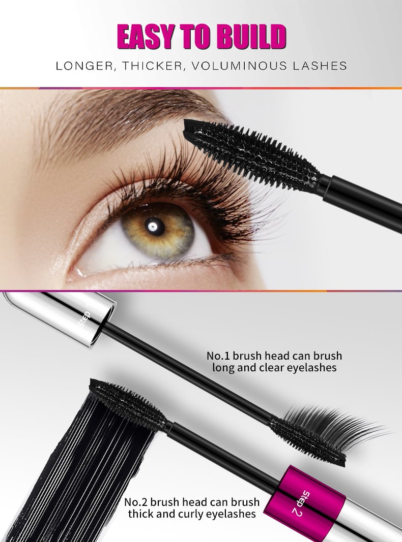 2 in 1 Curl Long Lasting Waterproof Mascara