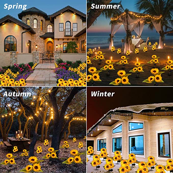 Waterproof Solar Sunflower Light