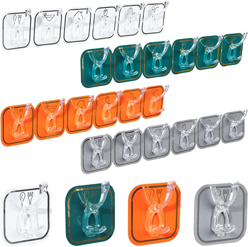 🔥SUMMER HOT SALE 49% OFF🔥MULTIFUNCTIONAL TRANSPARENT 6 HOOKS