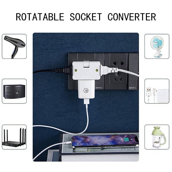 🔥HOT SALE🔥Rotatable Socket Converter One In Three 180 Degree Extension Plug