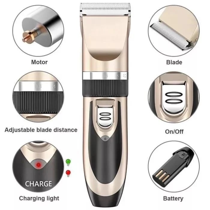 NOISE-FREE DESIGN PET HAIR CLIPPER（Free pet comb for a limited time）
