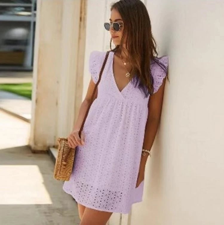 💖Heiße Verkäufe 49 % RABATT💖Elegantes hohles Spitzen Kleid