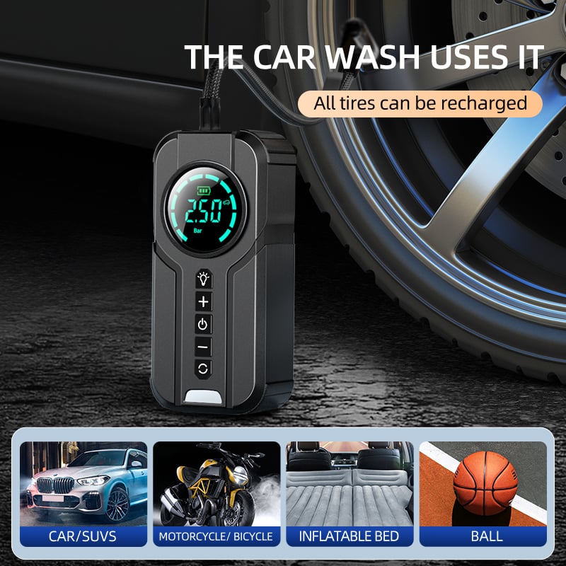 New Year Big Sale🔥 Portable Car Tire Inflator - 12V High Power
