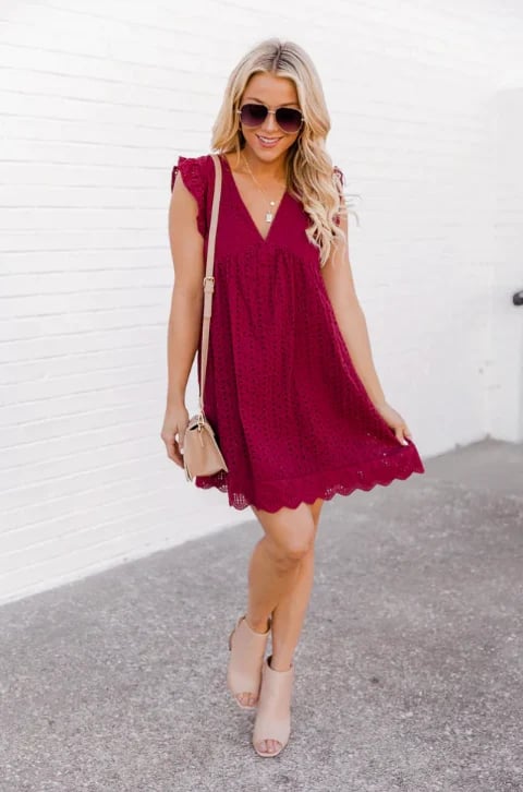 💖Heiße Verkäufe 49 % RABATT💖Elegantes hohles Spitzen Kleid