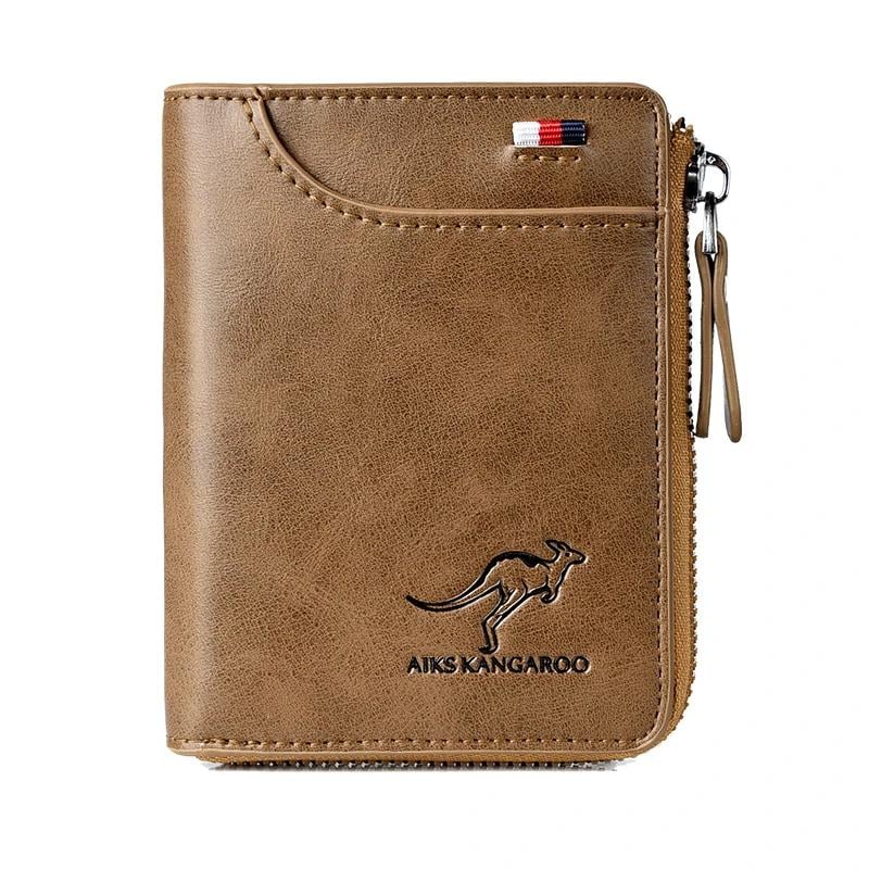 🔥 BIG SALE - 47% OFF 🔥🔥Men Wallet Zipper Genuine Leather Purse ( RFID PROTECTED )