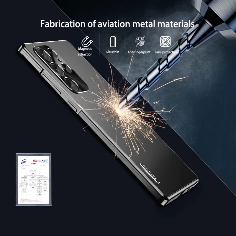 NEW Metal Frame Magnetic Matte Case Cover for Samsung