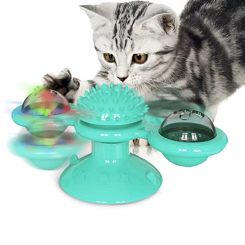 (🔥Promotion 48% OFF) Interactive Windmill Cat Toys with Catnip