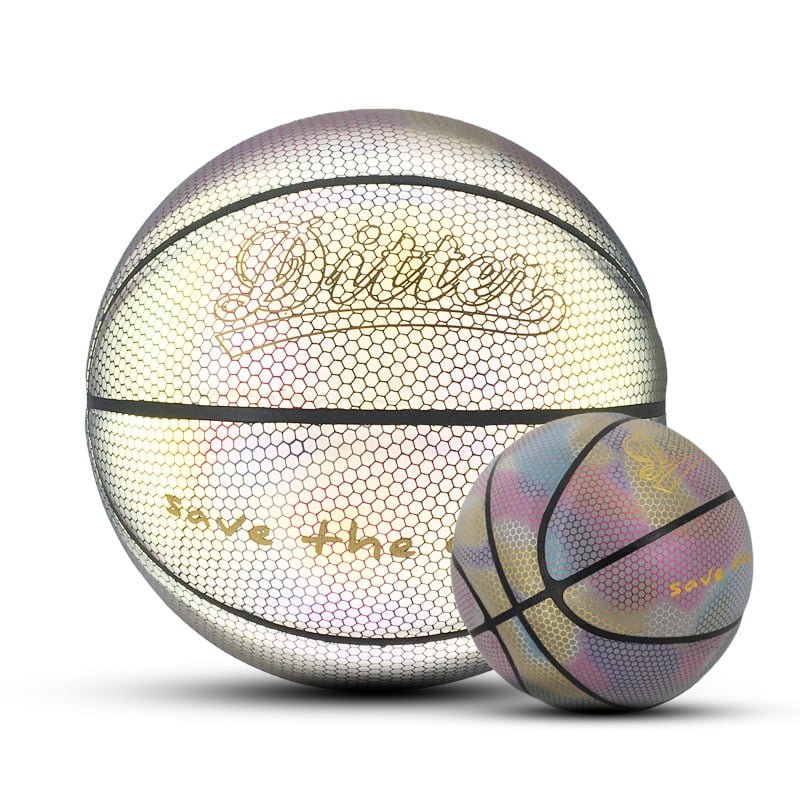Holographic Reflective Glowing Basketball🏀\/Soccer⚽\/Football (Rubgy)🏈\/Volleyball🏐\/Baseball⚾